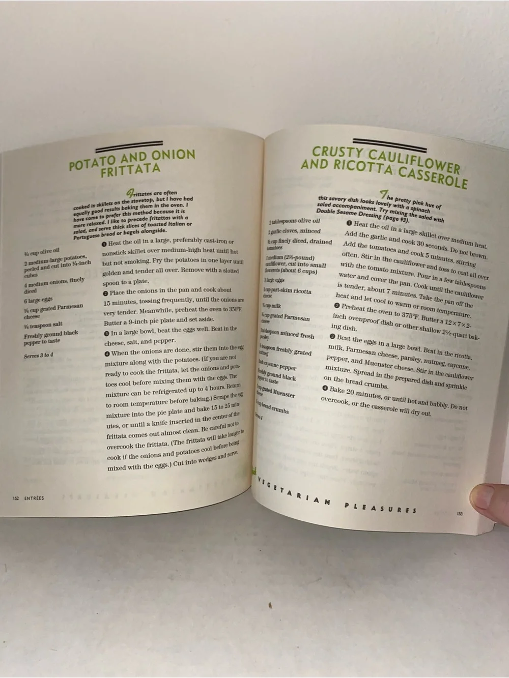 Quick Vegetarian Pleasures Cookbook - Lime Green Cover